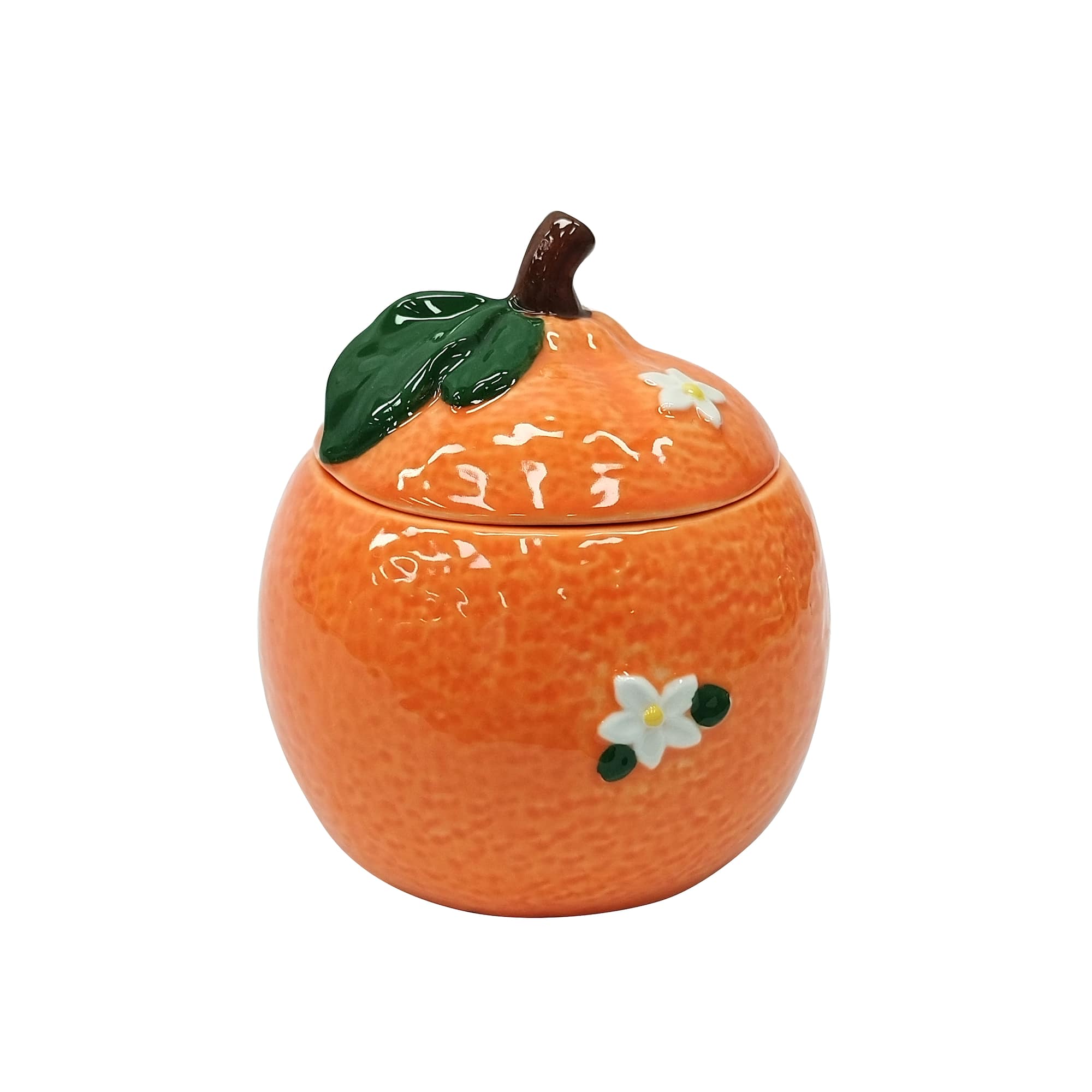 5" Orange Ceramic Sugar Jar with Lid by Ashland®